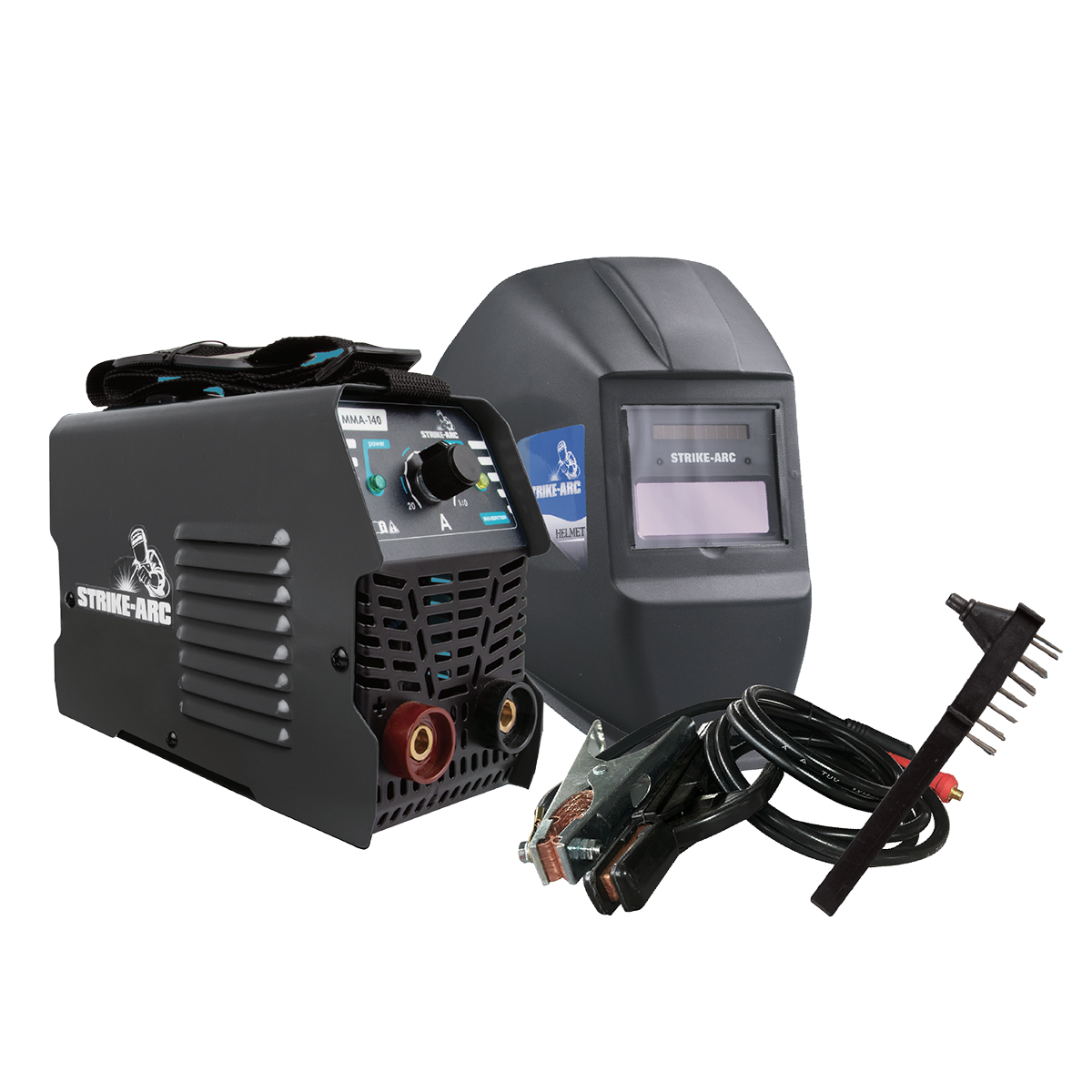 140 AMP DC MMA/TIG INVERTER WELDER AND AUTO-DARKENING HELMET COMBO KIT